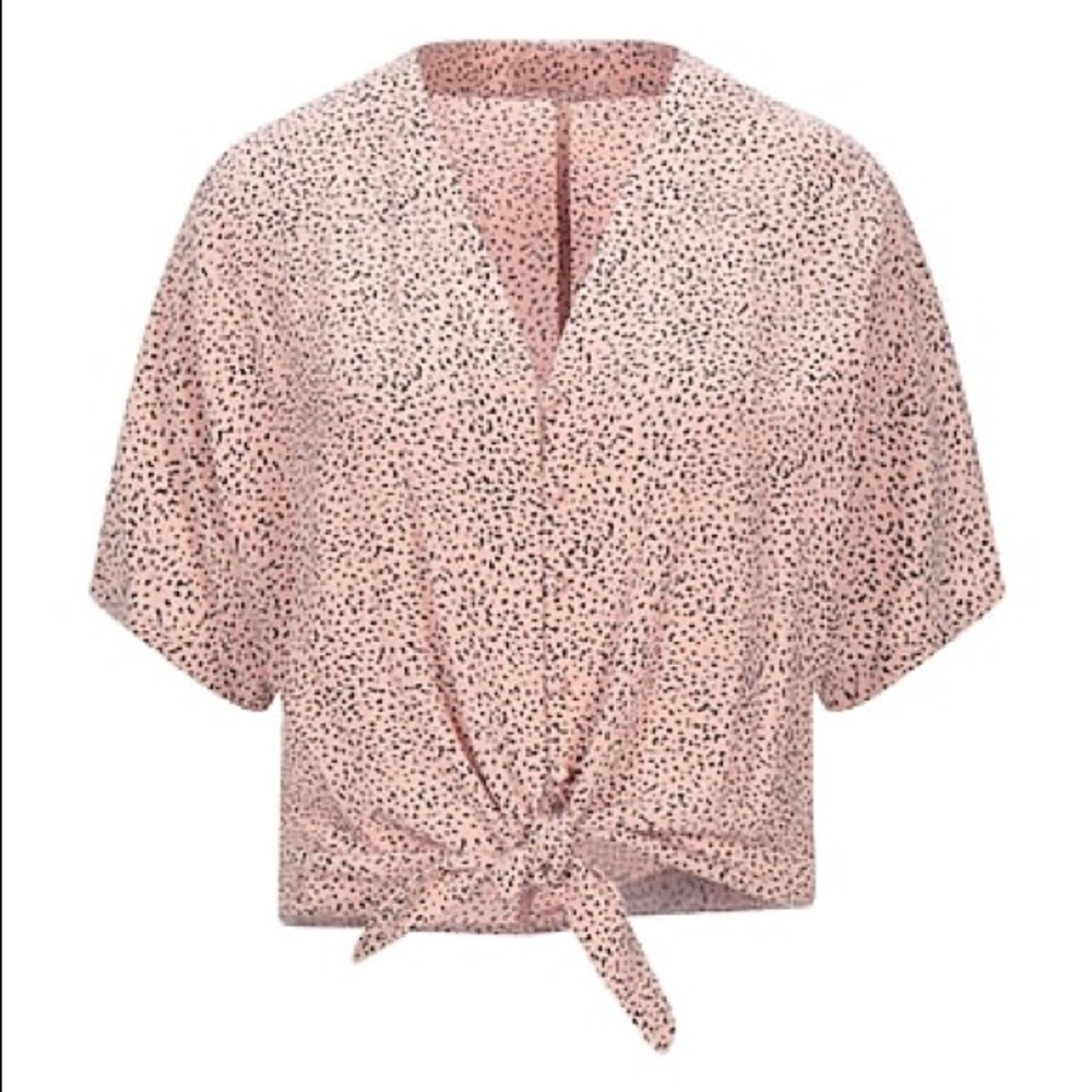 Cheetah print button down blouse